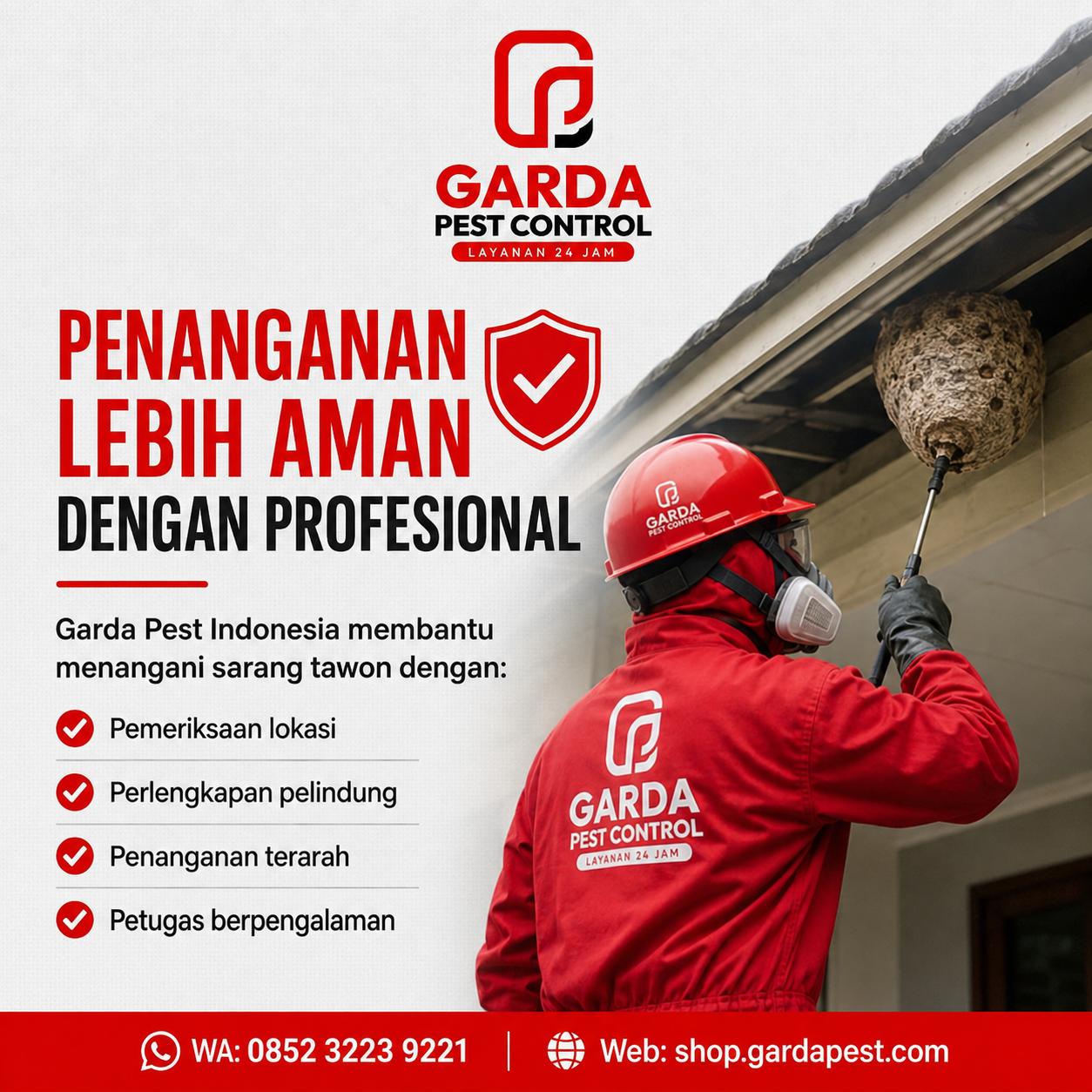 Solusi Jasa Penanganan Sarang Tawon Gedung Kantor Jakarta Pusat Bersama Agata Pest Control