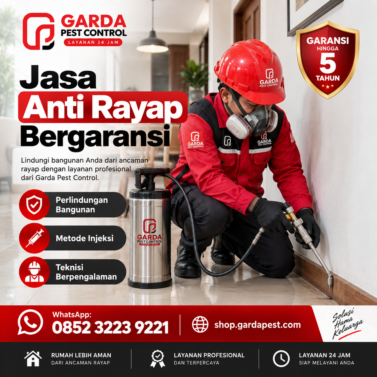 Jasa Anti Rayap Jakarta Pusat Bergaransi dan Survey Lokasi